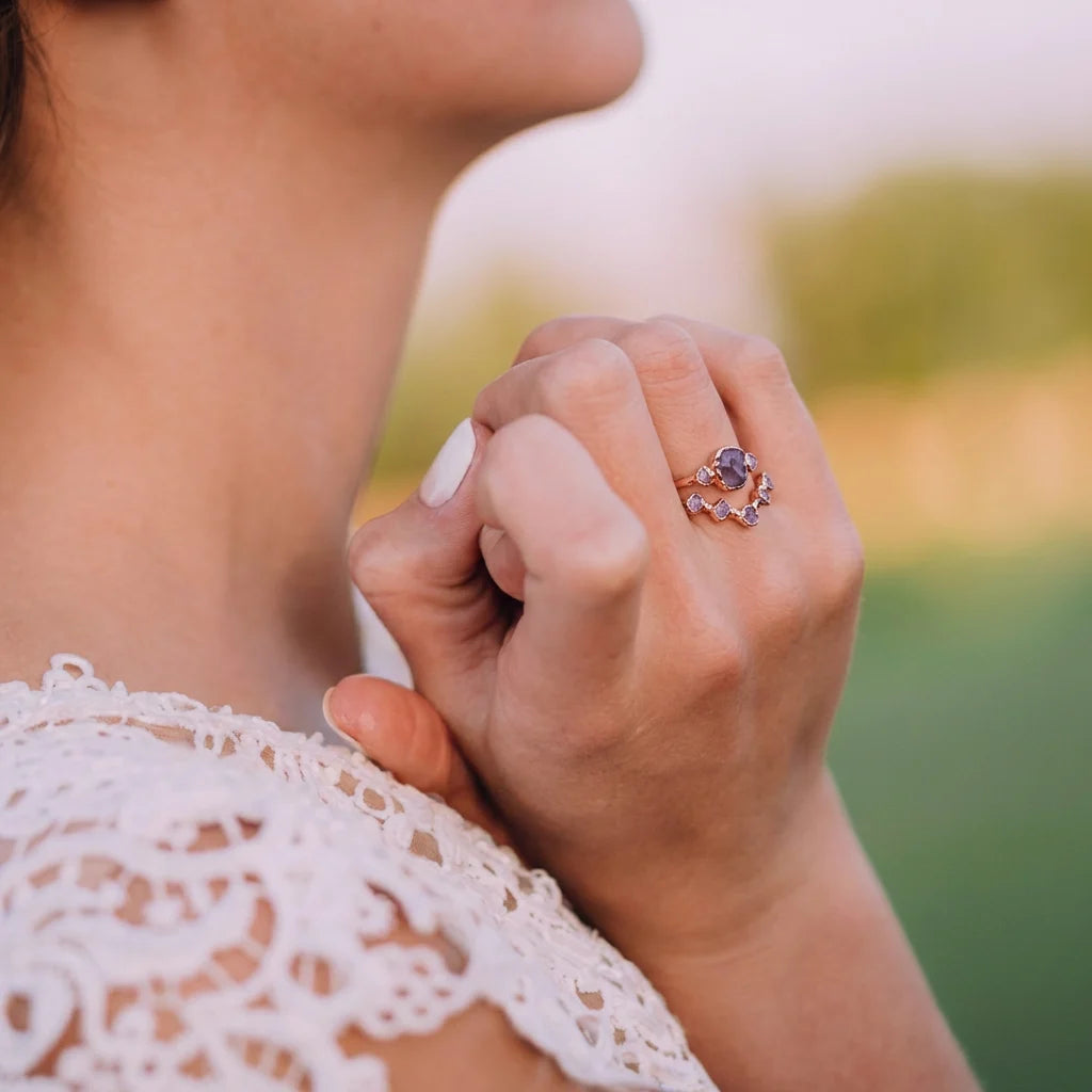 Purple sapphire engagement rings | Anita