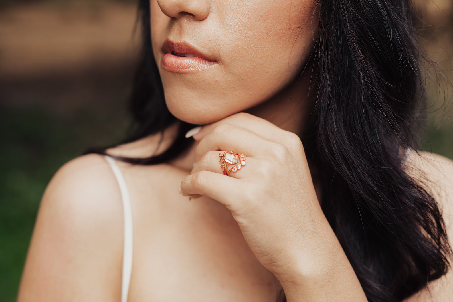 Herkimer diamond engagement ring | Starla