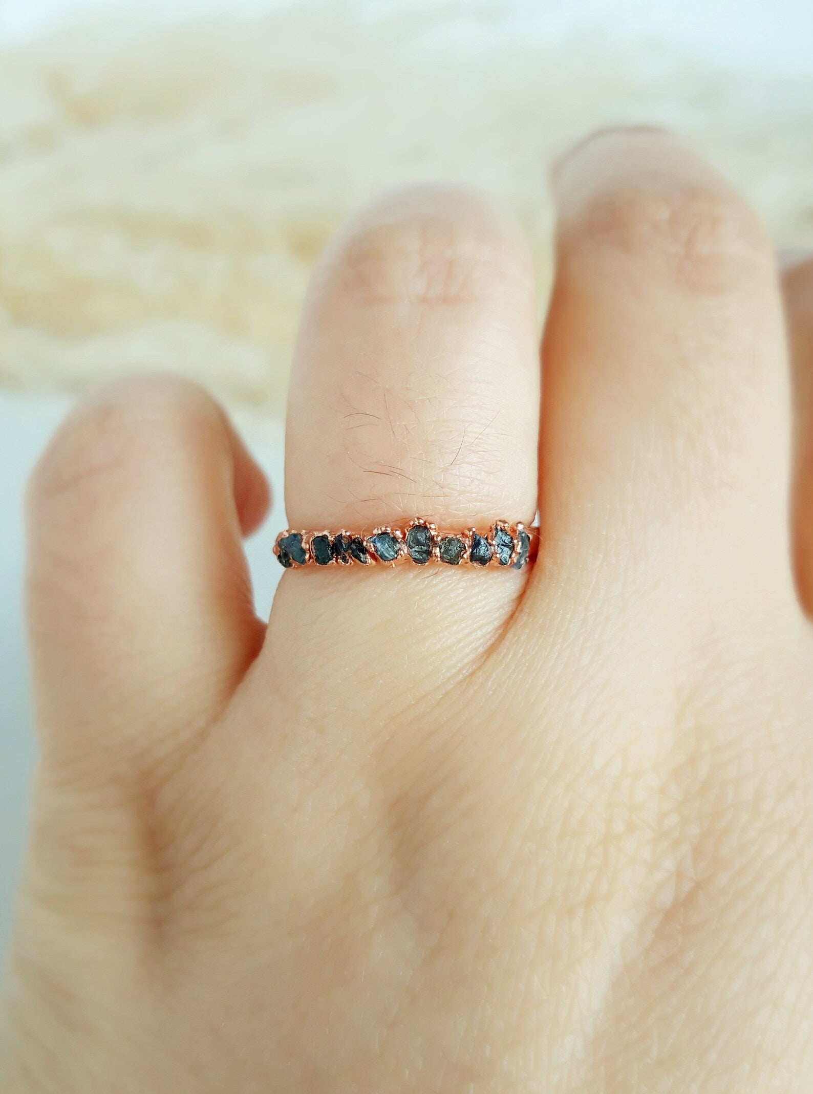 Aria - Raw Sapphire band