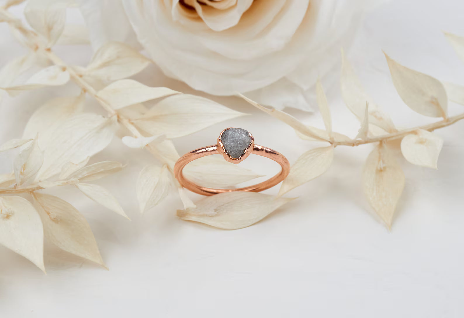 Raw uncut diamond ring | Marla