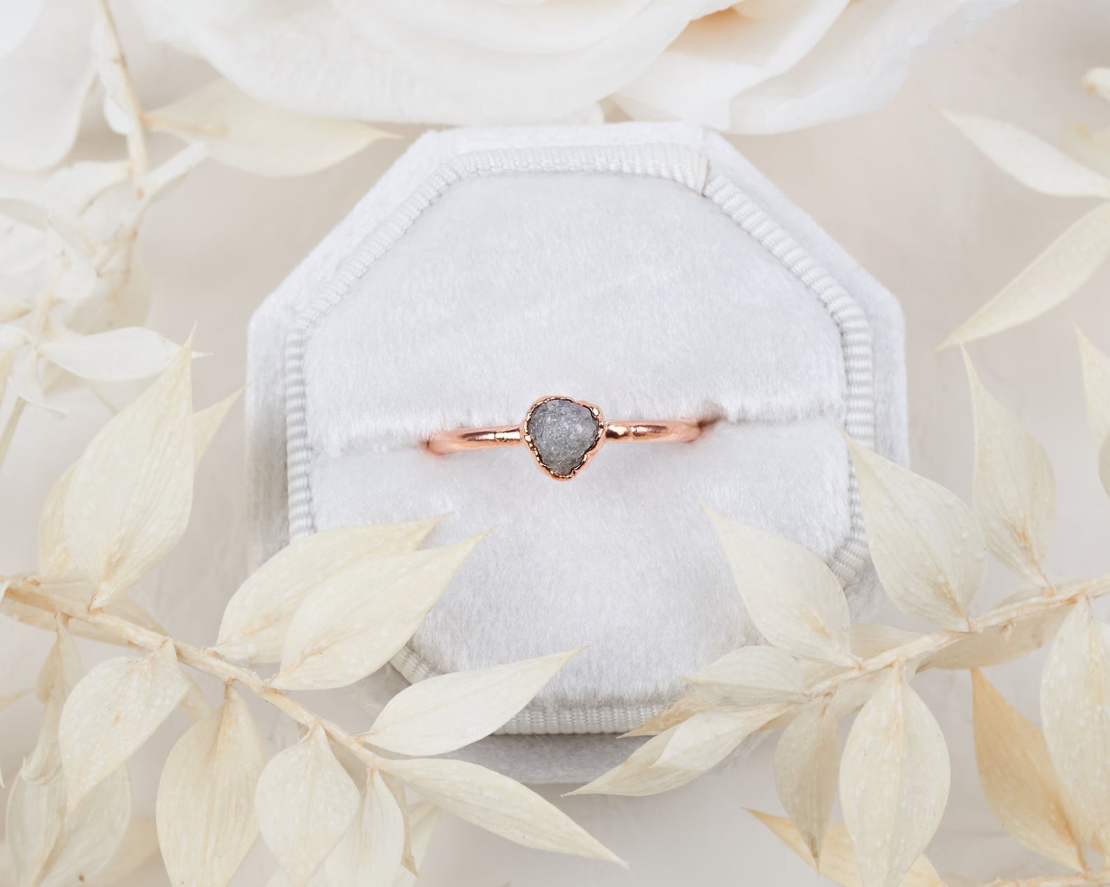 Raw uncut diamond ring | Marla