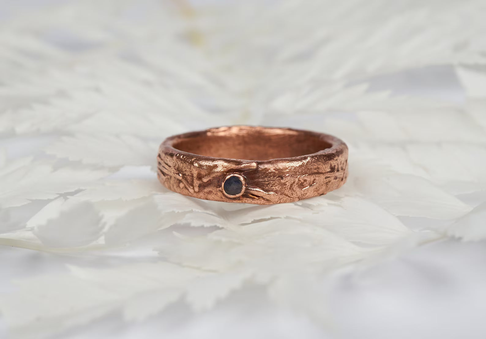 Mens blue sapphire wedding band | Argo