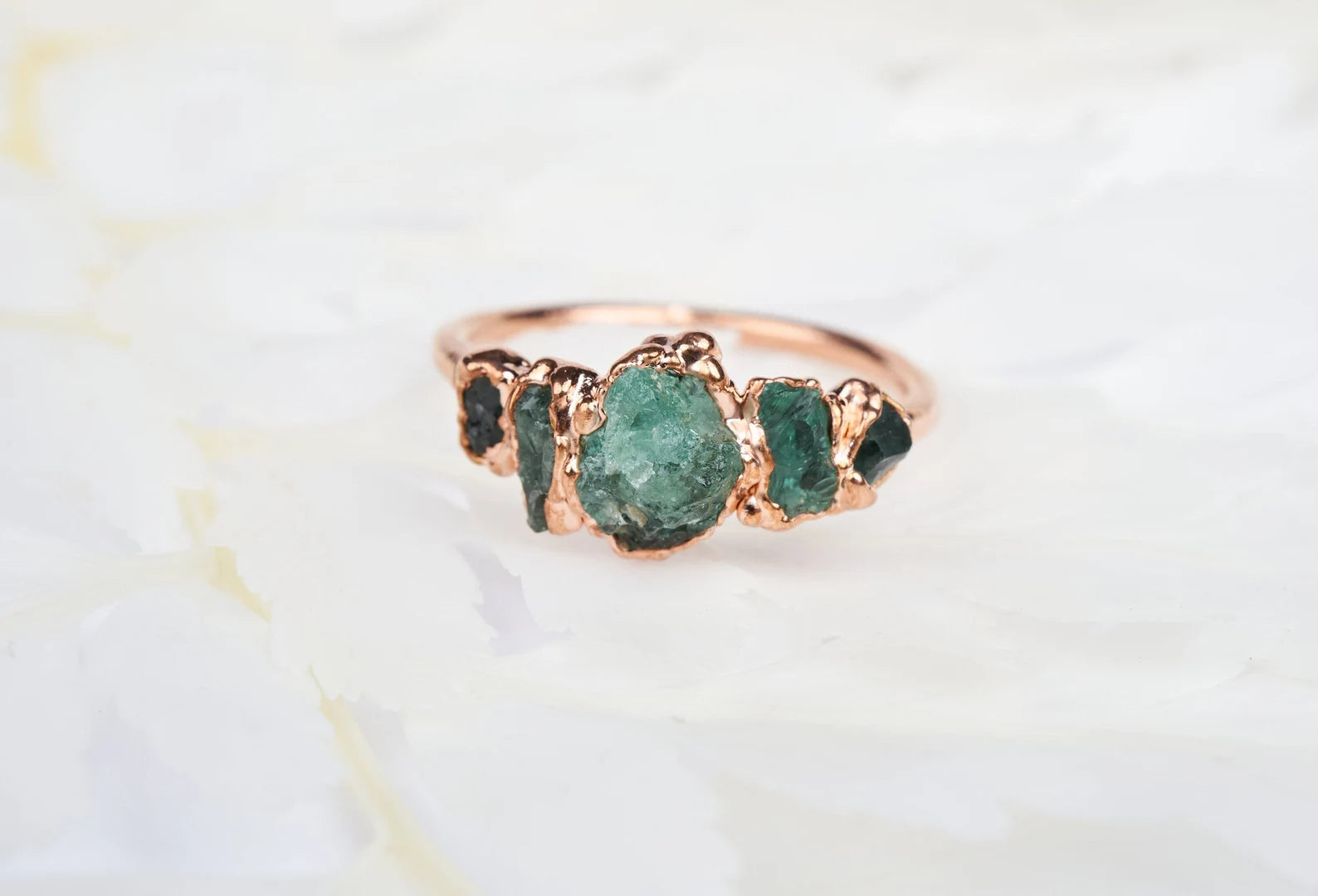 Raw emerald promise ring | Willow