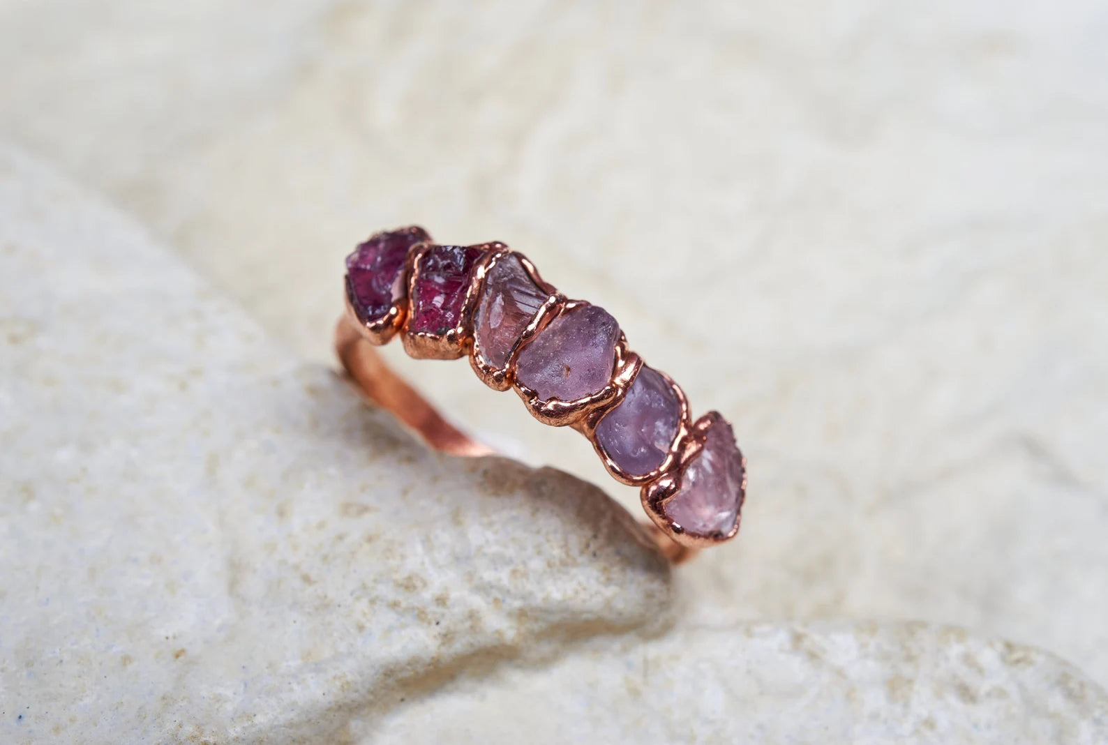 Pink crystal ring | Lena