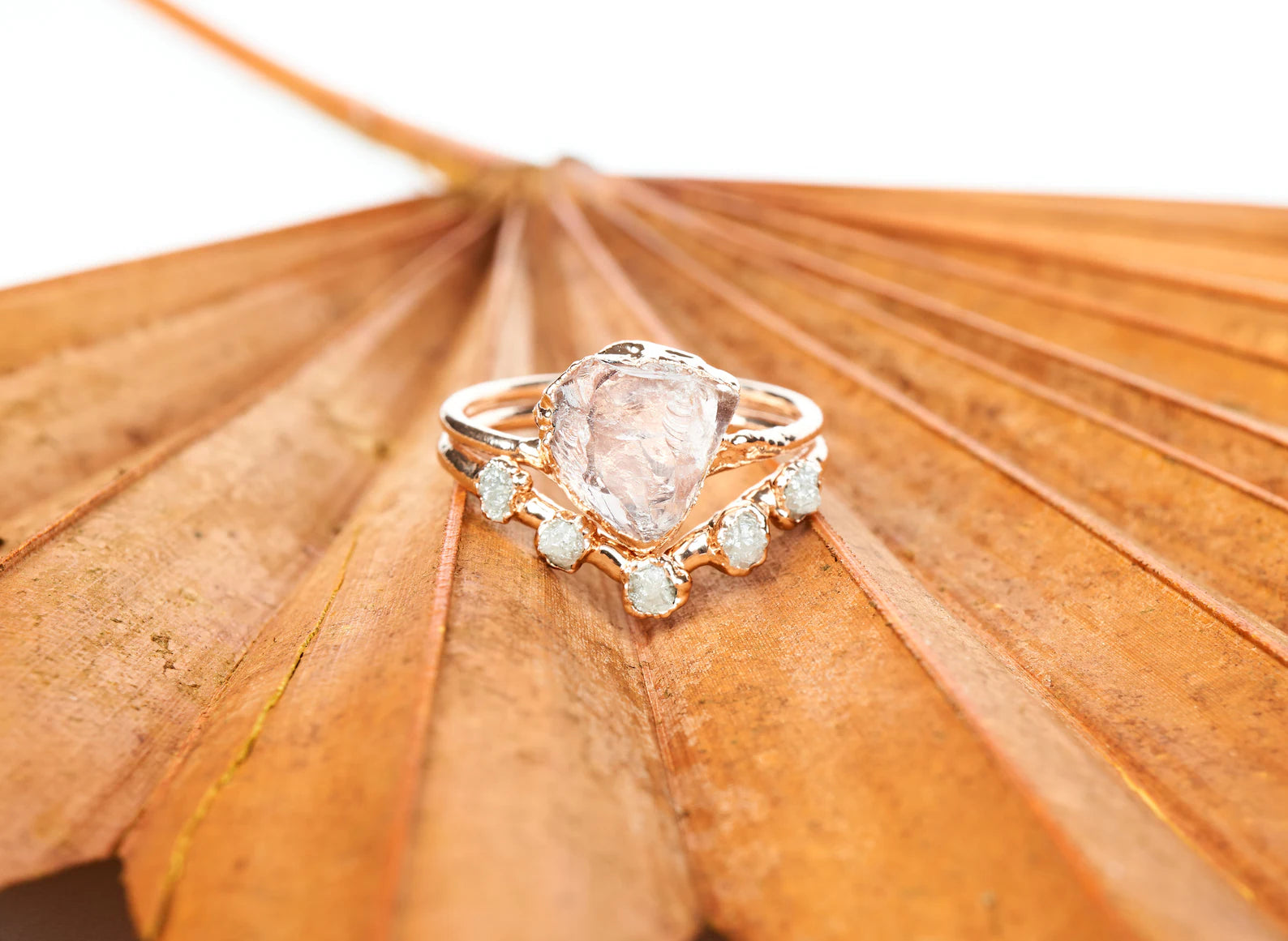 Pink Quartz ring set | Judith