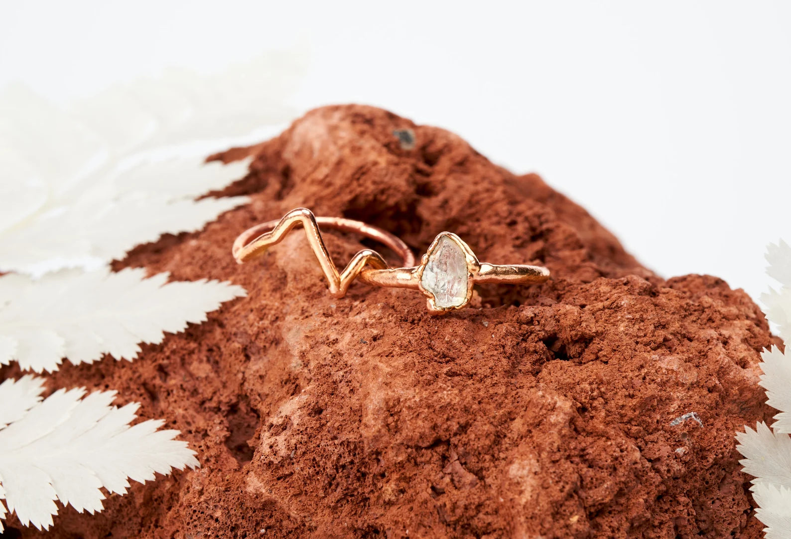 Mountain and quartz engagement ring | Miranda