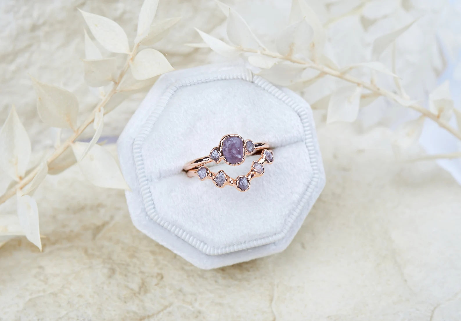 Purple sapphire engagement rings | Anita
