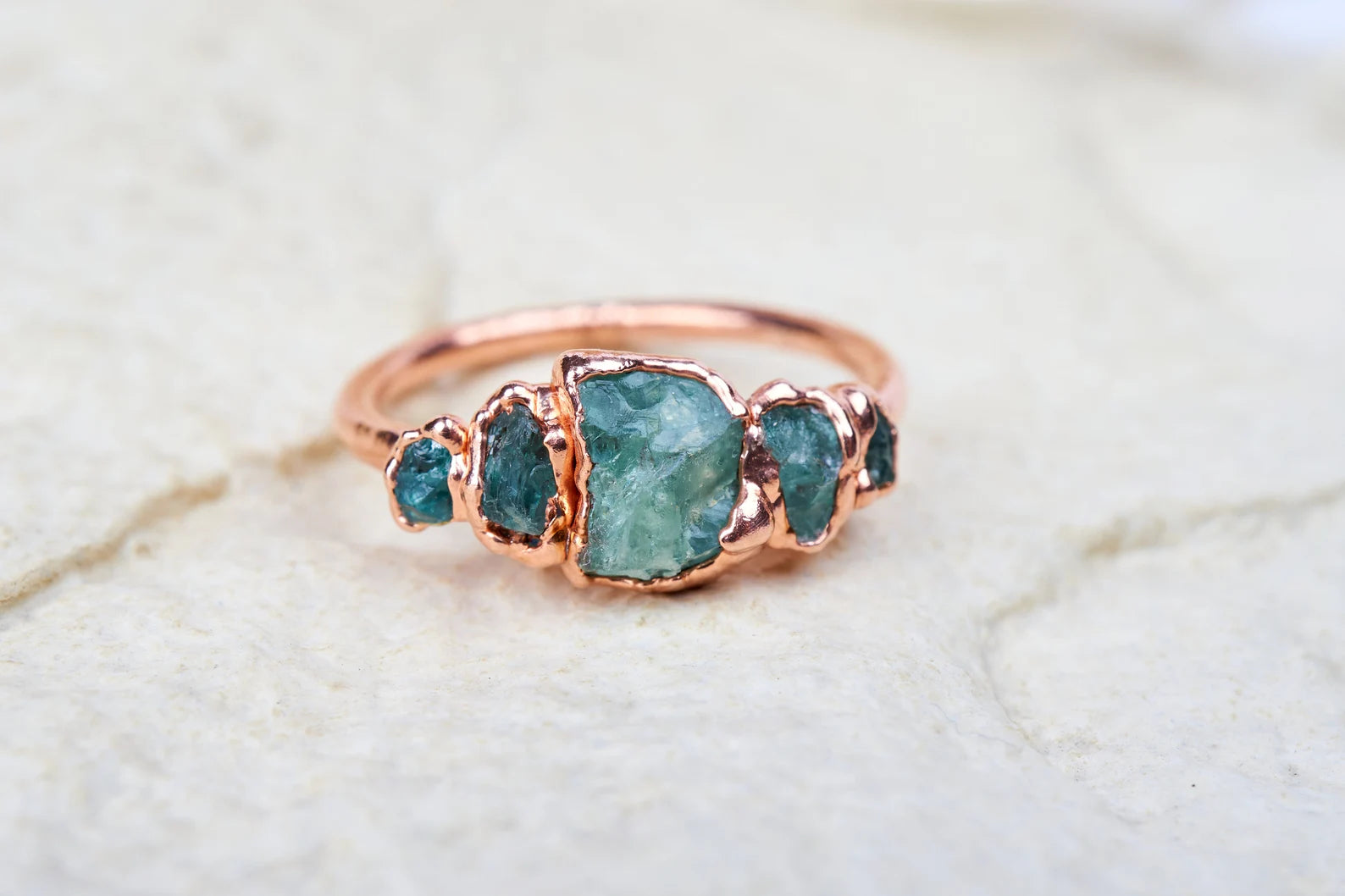 Raw emerald promise ring | Willow