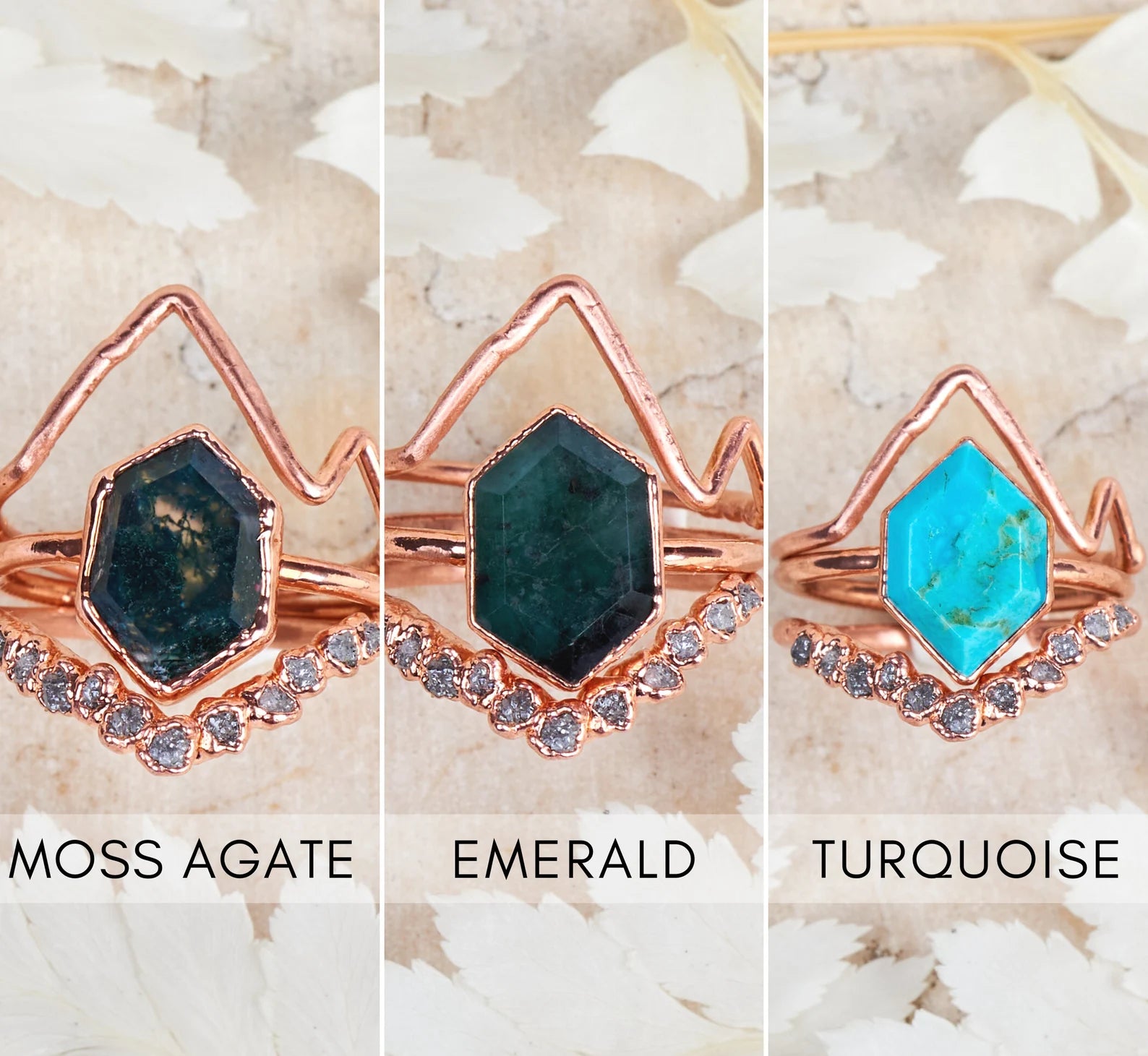 Emerald wedding ring sets | Kamilah