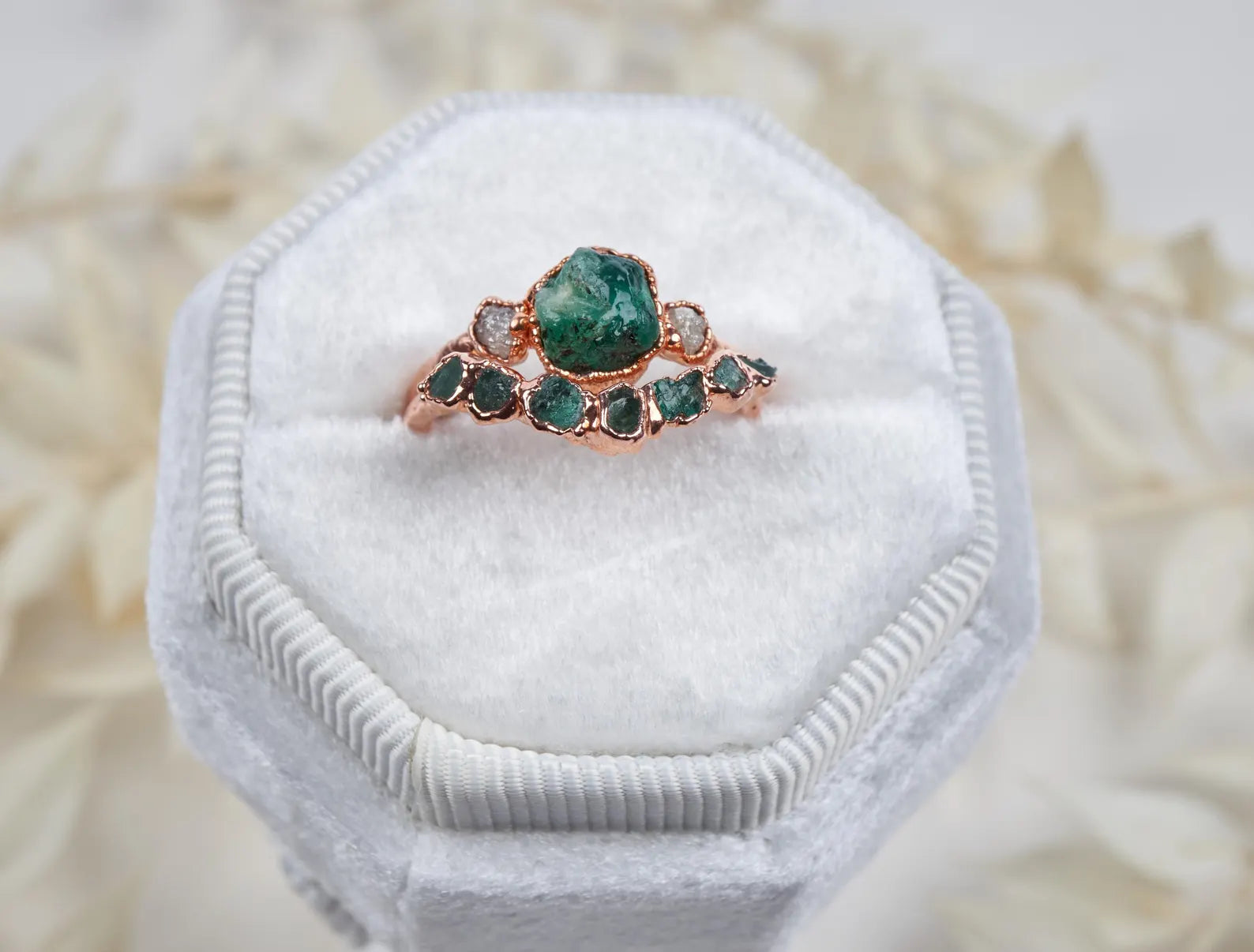Emerald wedding set | Allegra