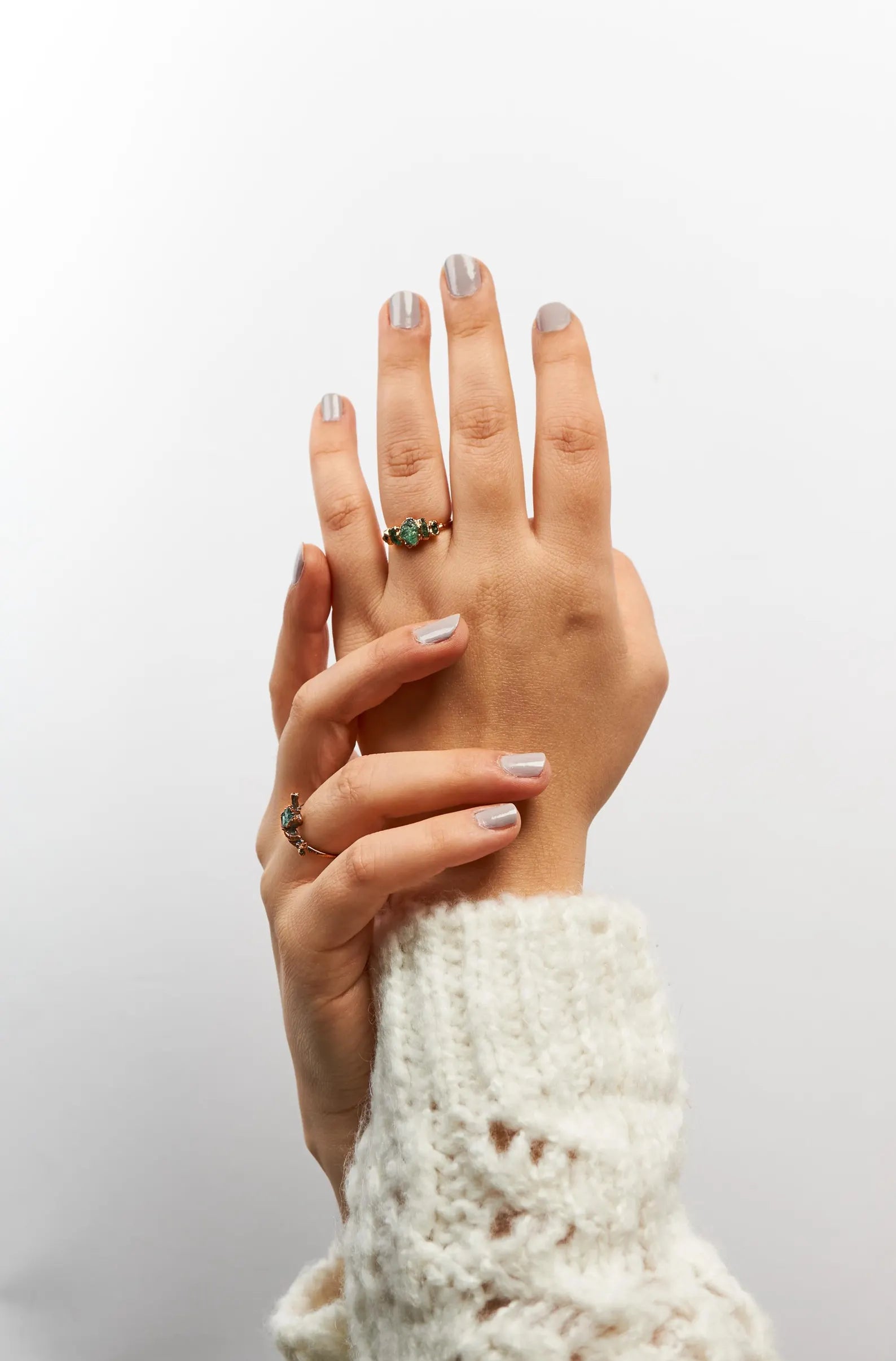 Raw emerald promise ring | Willow
