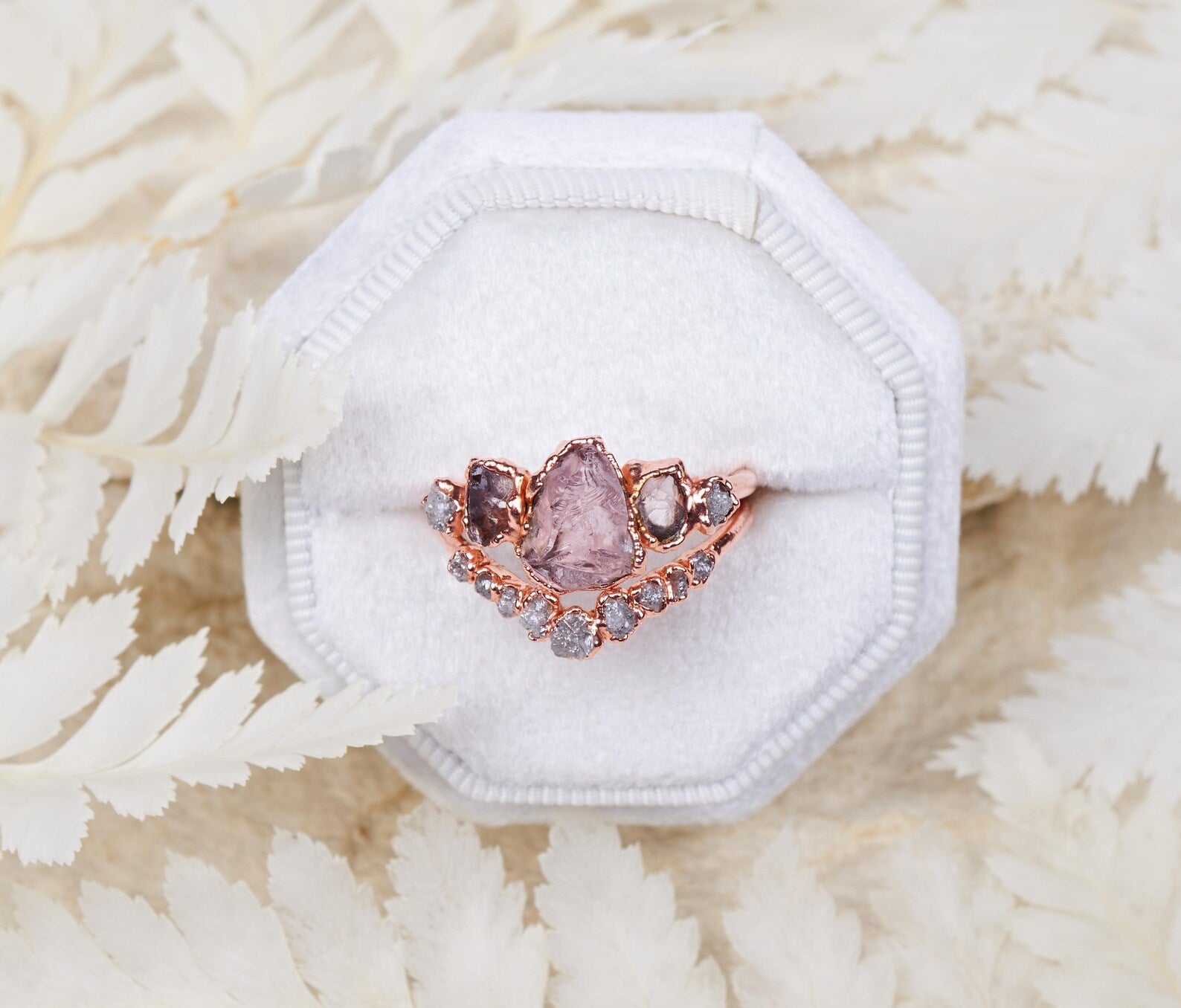 Pink quartz engagement ring | Meredith