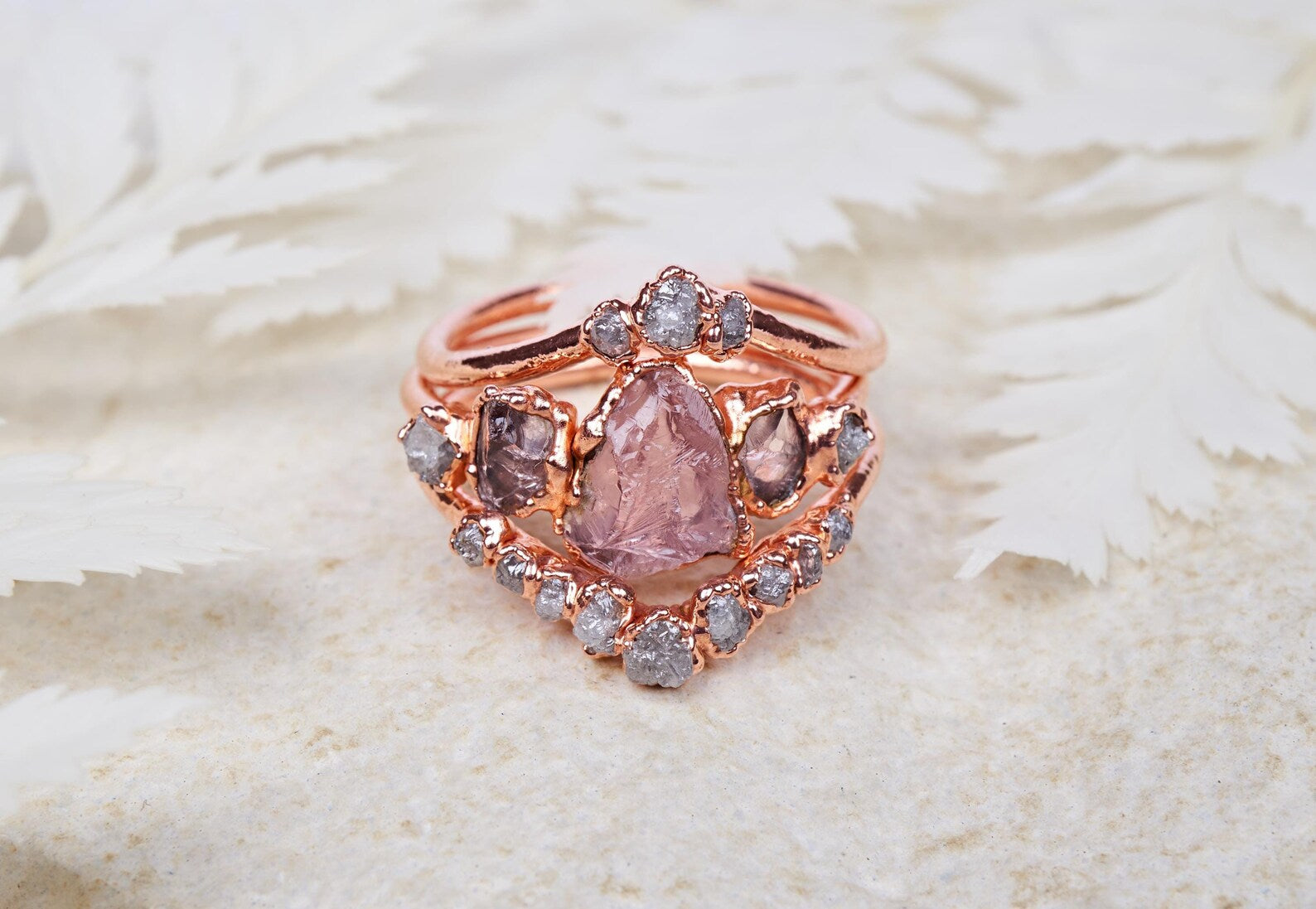 Pink quartz engagement ring | Meredith