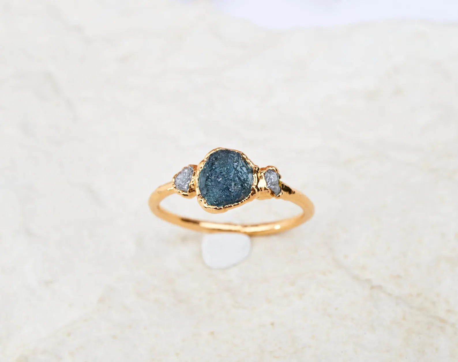 Three stone sapphire and diamond ring | Jolie