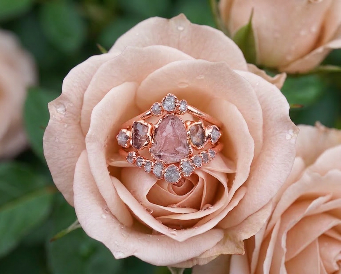 Pink quartz engagement ring | Meredith