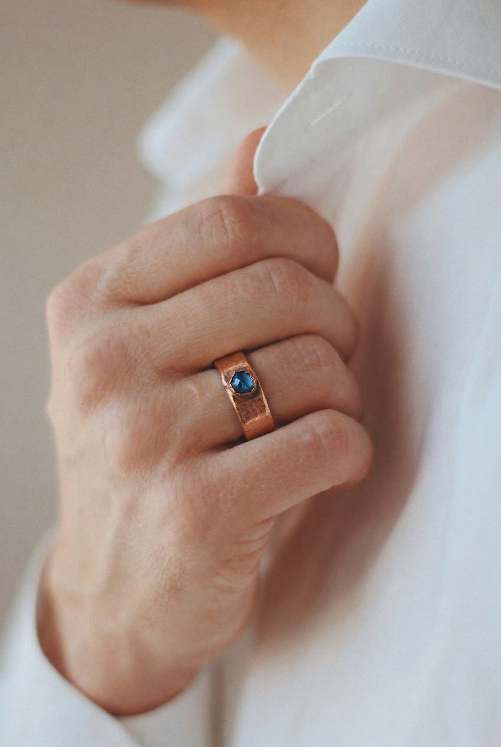 Mens sapphire wedding band | Arlo
