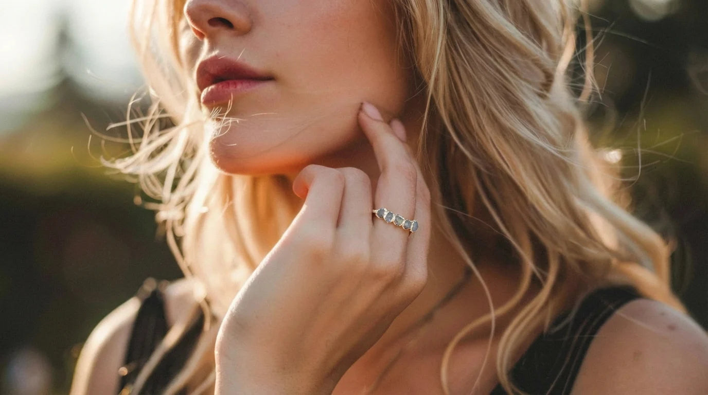 Moonstone promise ring | Celeste