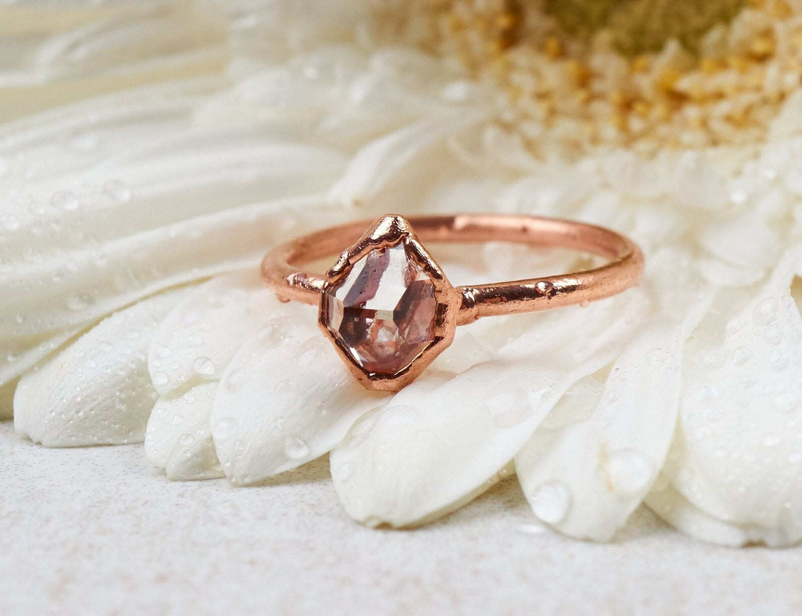 Herkimer diamond engagement ring | Starla