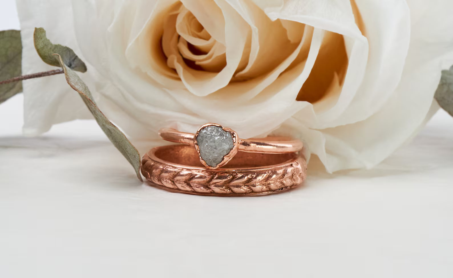 Raw uncut diamond ring | Marla