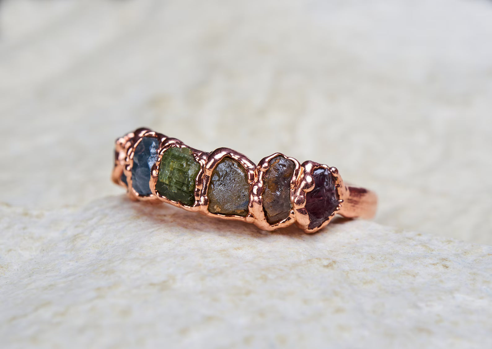 Rainbow gemstone ring | Quinn
