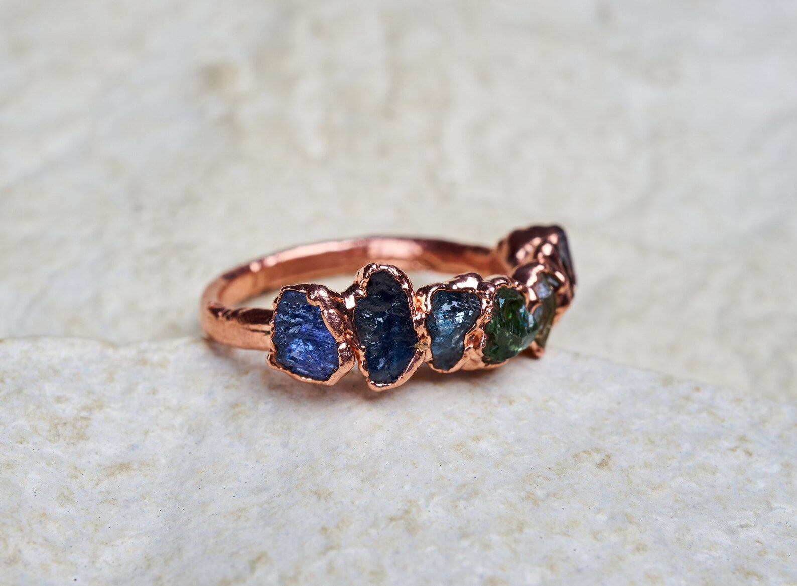 Rainbow gemstone ring | Quinn