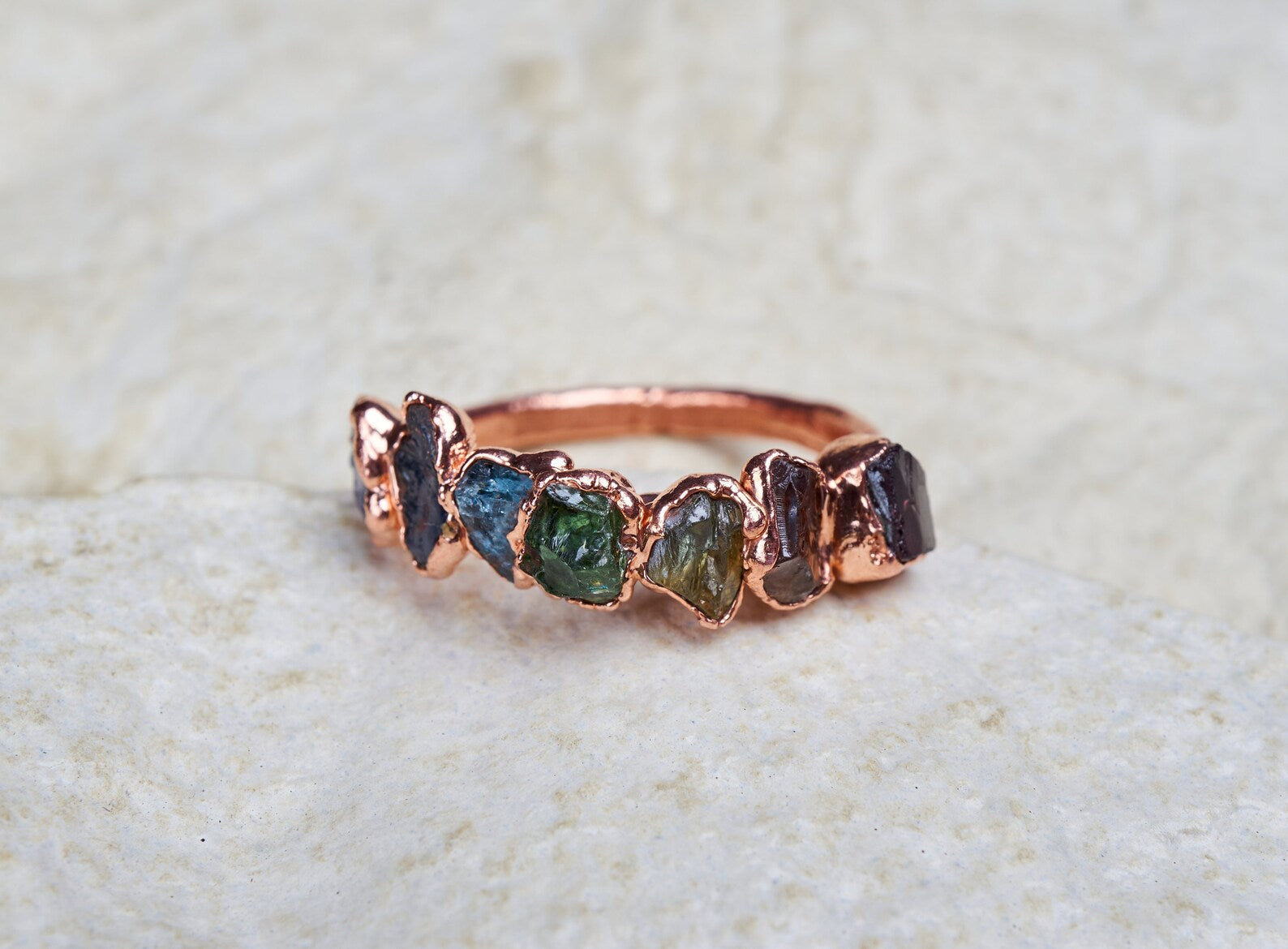 Rainbow gemstone ring | Quinn
