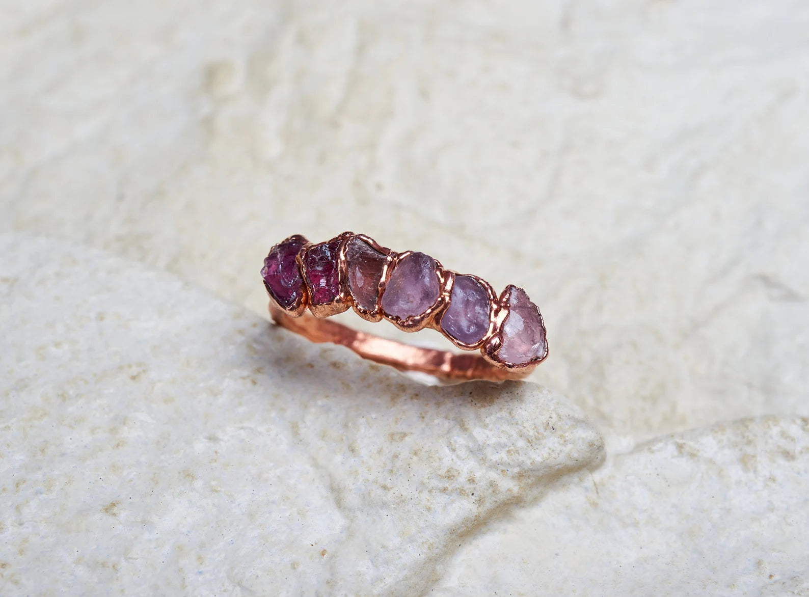 Pink crystal ring | Lena