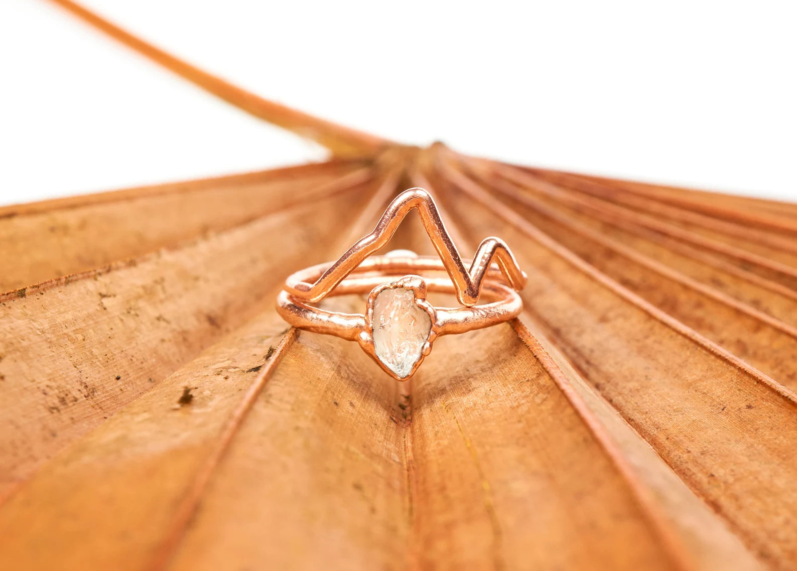 Mountain and quartz engagement ring | Miranda