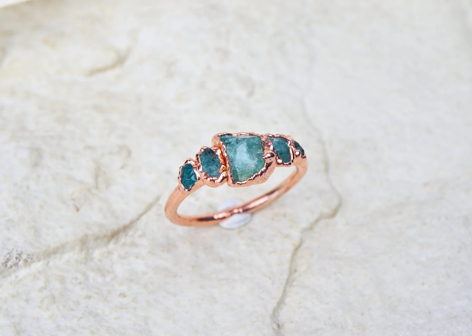 Raw emerald promise ring | Willow