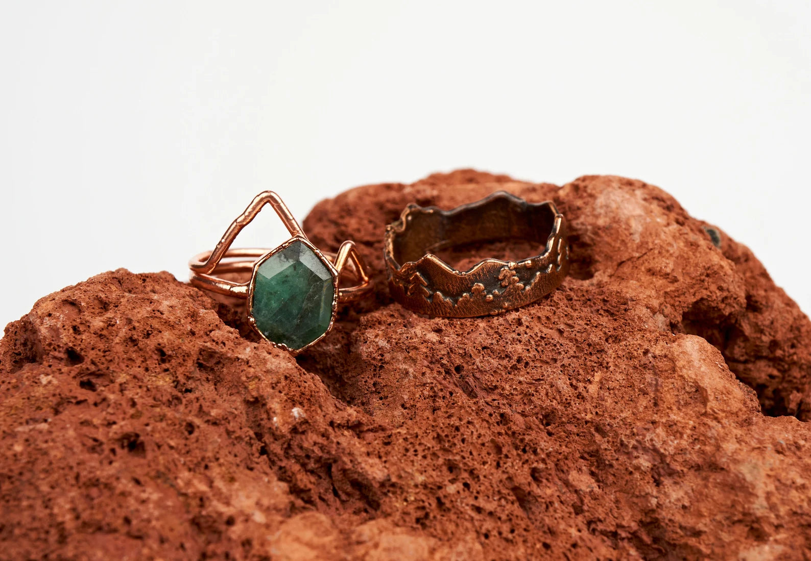 Mountain & emerald statement ring | Kirsten