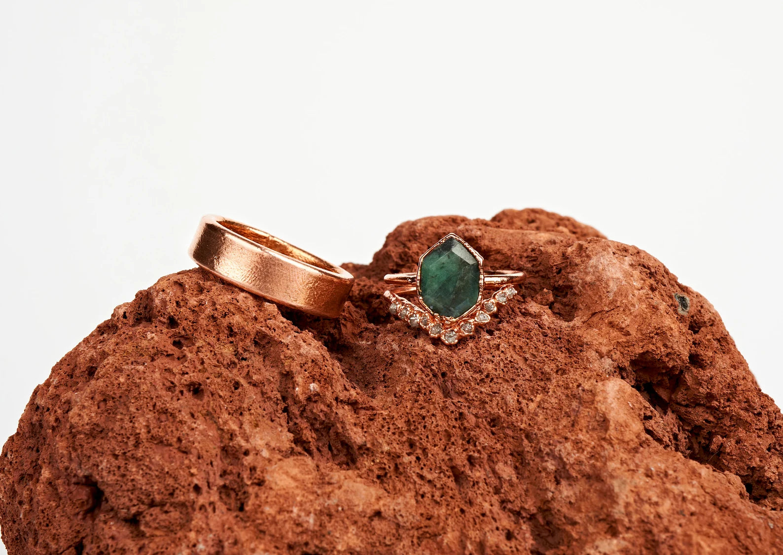 Diamond & Emerald promise rings | Tessa