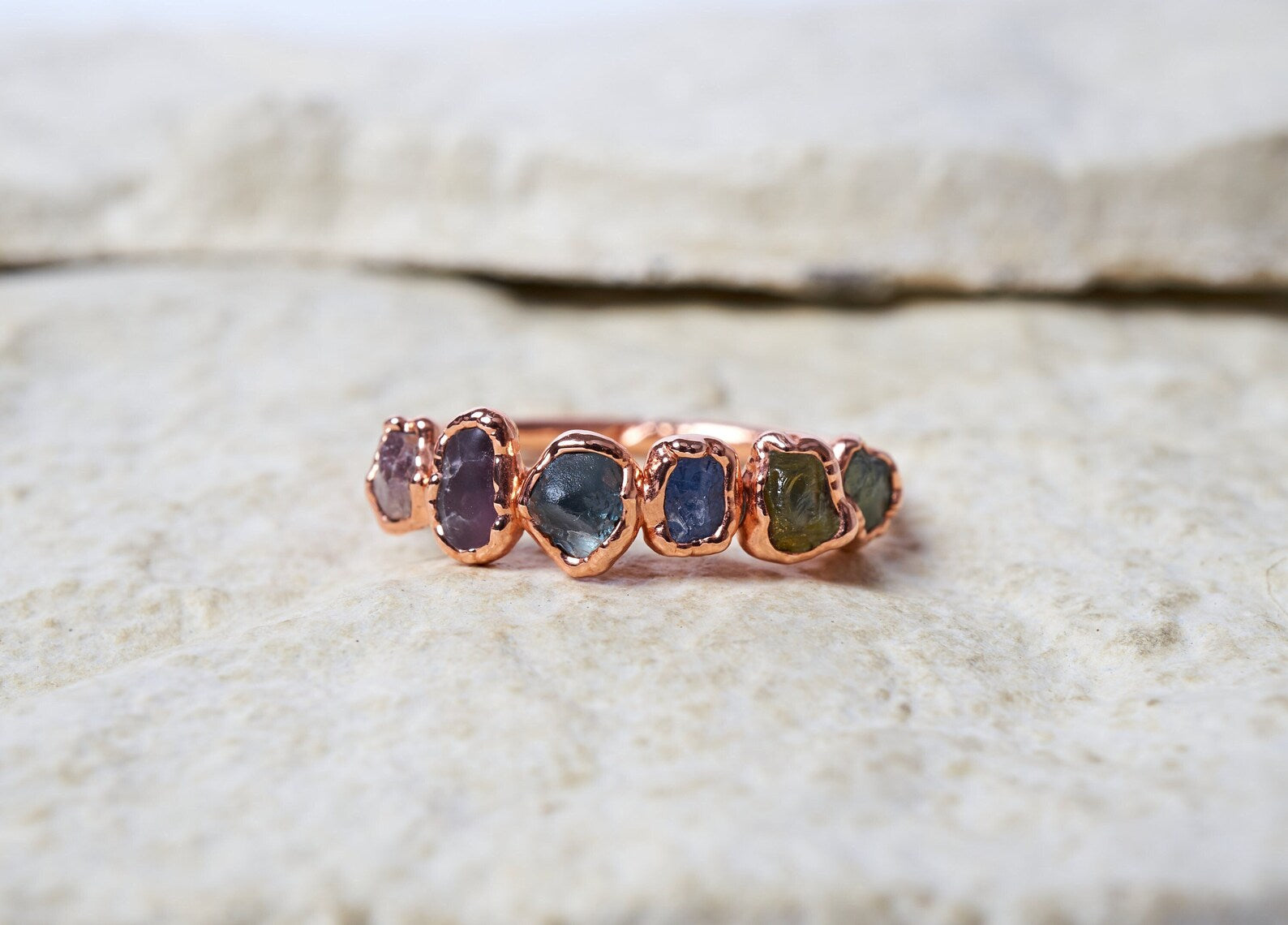 Rainbow sapphire ring | Iris