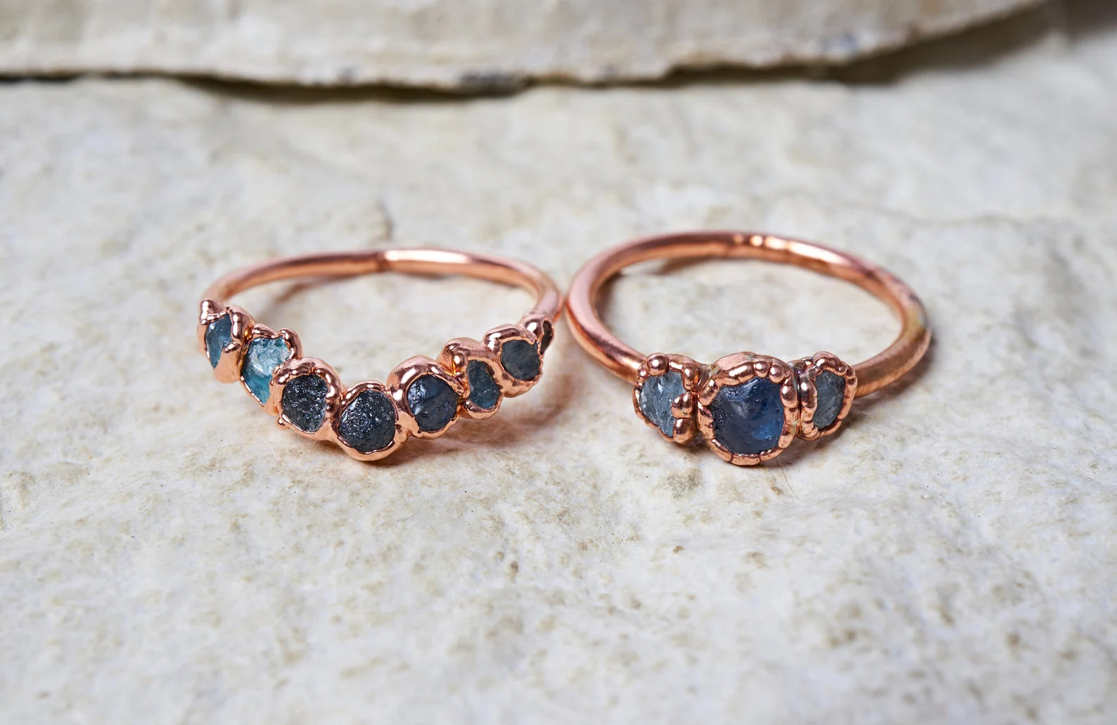 Sapphire and aquamarine ring | Gemma