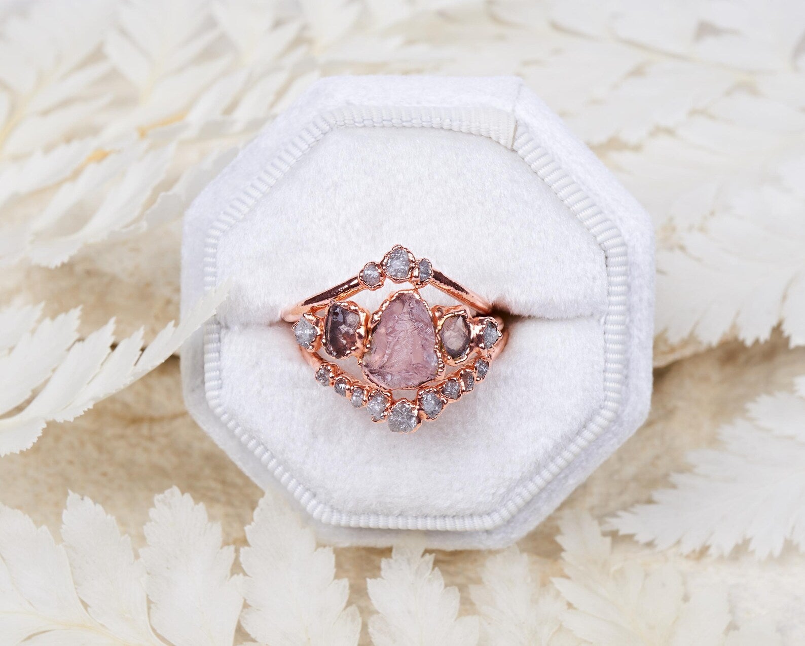 Pink quartz engagement ring | Meredith