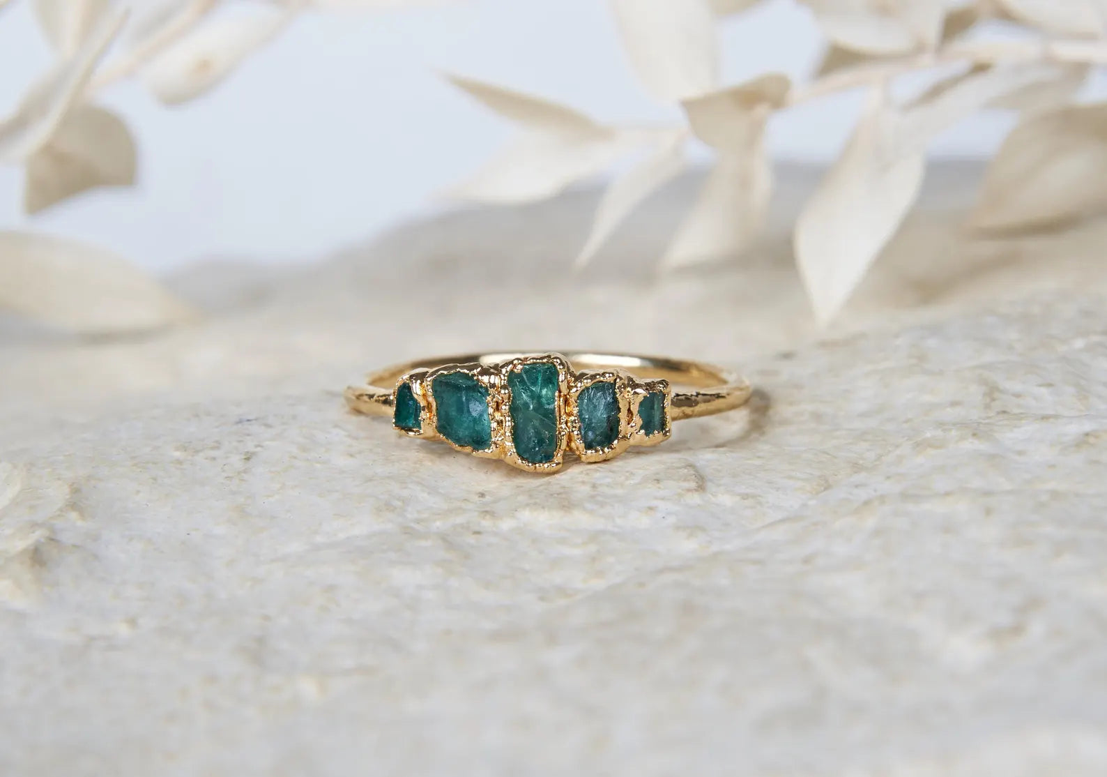 Raw emerald promise ring | Willow