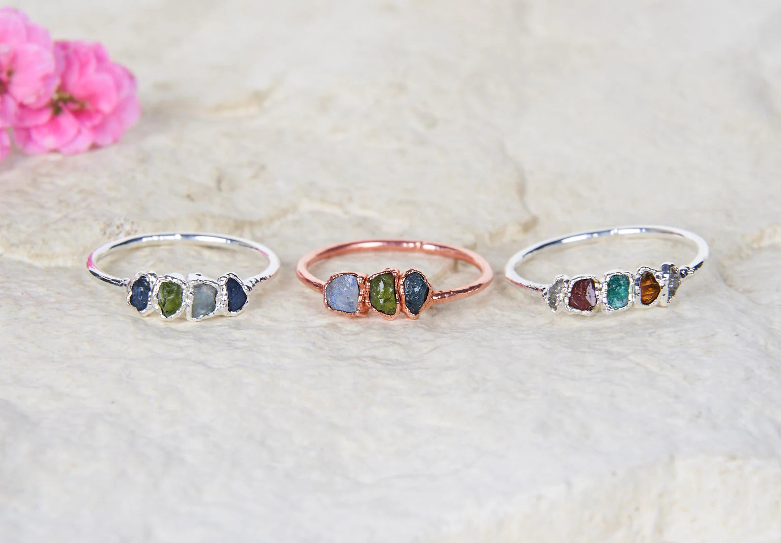 Custom birthstone rings
