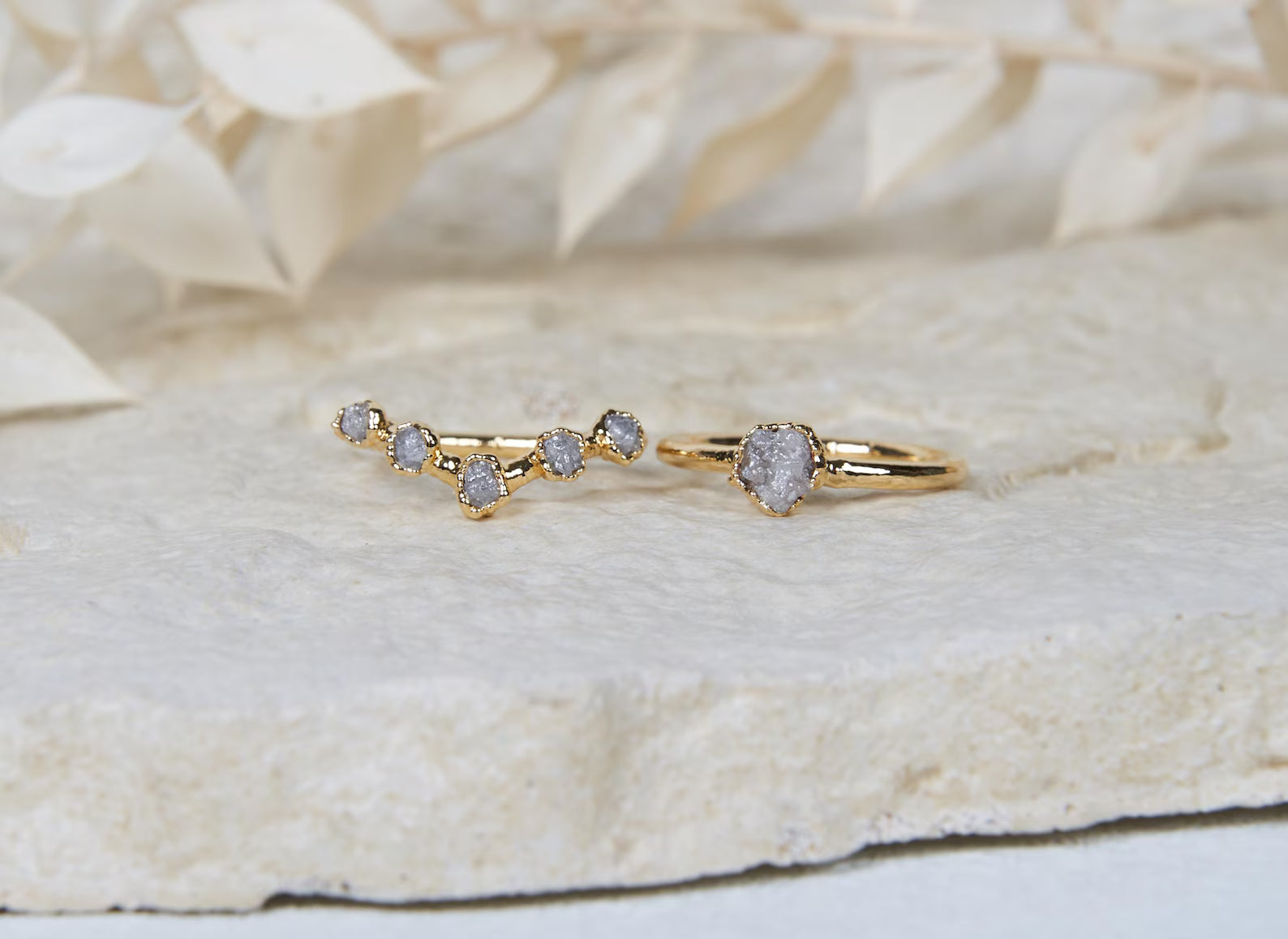 Raw uncut diamond ring | Marla